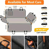 Waterproof Heavy-Duty Quilted Dog Seat Cover Hammock for Cars, Trucks, SUVs