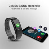 Waterproof Purple Smart Wristband Bracelet Fitness Tracker Health Monitor Heart Rate