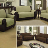 Waterproof Quilted Reversible Furniture Slipcover for Chair, Loveseat, or Sofa