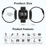 Waterproof Touch Screen Watch Heart Rate Sports Fitness Tracker