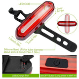 Waterproof USB Rechargeable LED Bicycle Tail Warning Lamp