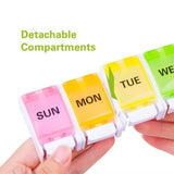 2-Pack: Weekly Pill Organizer Detachable, Sukuos Large Daily Pill Cases