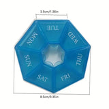 Weekly Rainbow Pill Box - 7-Grid Thickened Pill Storage Box