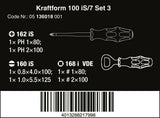 Wera 100 iS/7 VDE Set 3 Kraftform Insulated Screwdriver Set 7 Piece 05136018001