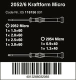 Wera 2052/6 Micro Precision Screwdriver Set With Rack 05118156001