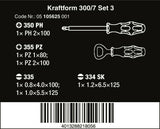 Wera 300/7 Set 3 Kraftform Plus Screwdriver Set 7 Piece 05105625001