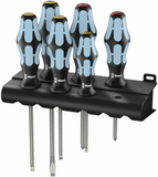 Wera 3334/6 Stainless Steel Slotted/Phillips Screwdriver Set + Rack 05032060001