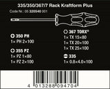 Wera 335/350/367/7 Kraftform Plus Lasertip Screwdriver Set 7 Piece 05320540001