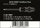 Wera 367/6 Kraftform Plus TORX® Screwdriver Set With Rack 6 Piece 05028062001