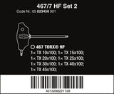 Wera 467/7 HF Set 2 TORX® T-Handle Screwdriver Set With Rack 7 Piece 05023456001
