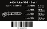 Wera 6004 Joker VDE Insulated Self Setting Spanner Wrench Set 05020170001