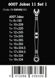 Wera 6007 Joker 11 Set 1 | 11-Piece Ratcheting Combination Spanner Set (Long Design)