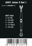 Wera 6007 Joker 5 Set 1 Combination Wrench Set 5 Pieces Metric 05020380001