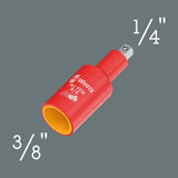 Wera 781 B/A VDE Insulated Adapter, 3/8" Internal Square to 1/4" External Square (05024692001)
