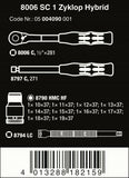 Wera 8006 SC 1 Zyklop Hybrid Ratchet Set 1/2" Drive Metric 05004090001
