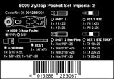 Wera 8009 Zyklop Pocket Set 2 Socket Wrench Set 3/8" Drive SAE 05004283001