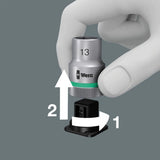 Wera 8100 SA 14 Zyklop Comfort Ratchet Set, 1/4" Drive, Metric, 28 Piece (05005541001)