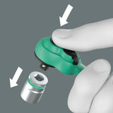 Wera 8100 SA 14 Zyklop Comfort Ratchet Set, 1/4" Drive, Metric, 28 Piece (05005541001)