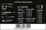 Wera 8100 SB 6 Zyklop Speed Ratchet Set 3/8" Drive Metric 29 Piece 05004046001