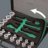 Wera 8100 SC 4 Zyklop Socket Wrench Set 1/2" Drive SAE 05003647001
