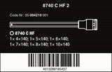 Wera 8740 C HexPlus HF 2 Zyklop Socket Set 1/2" Drive 6 Piece Metric 05004210001