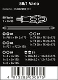 Wera 88/1 Vario Kraftform Kompakt Screwdriver Set 11 Pieces 05002990001