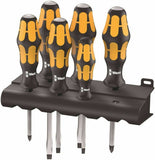 Wera 932/6 Kraftform Chiseldriver Set: Versatile Professional Grade Screwdriver Set with Storage Rack – 05018282001