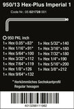 Wera 950/13 Hex-Plus 1 L-Key Set SAE 13 Piece 05021728001