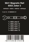 Wera 9641 Magnetic Rail 6003 Joker 2 Combination Wrench Set Metric 05020234001