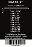 Wera 967/9 TX HF 1 TORX® L-Key Set 9 Pieces 05024244001