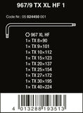 Wera 967/9 TX XL HF 1 TORX® L-Key Set With Holding Function 9 Pieces 05024450001