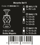 Wera Bicycle Set 5 Ratcheting Screwdriver Set 7 Pieces 05004186001