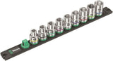 Wera C 4 Zyklop Magnetic Rail Socket Set 1/2" Drive 9 Pieces Metric 05005460001