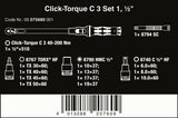 Wera C3 Click-Torque Wrench Set 40 - 200 Nm 1/2" Drive 13 Pieces 05075680001