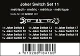 Wera Joker Switch Ratcheting Combination Wrench Set 11 Piece Metric 05020091001