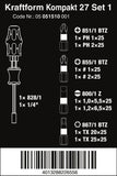 Wera Kraftform Kompakt 27 Set 1 Screwdriver Set 7 Pieces Metric 05051510001