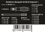 Wera Kraftform Kompakt 60 RA-R Imperial 1 Ratcheting Screwdriver Set 05051531001