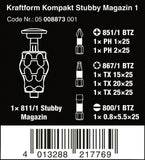 Wera Kraftform Kompakt Stubby Magazine 1 Screwdriver Set 05008873001
