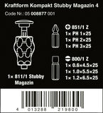 Wera Kraftform Kompakt Stubby Magazine 4 Screwdriver Set 05008877001