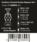 Wera Kraftform Kompakt Stubby Magazine RA 2 Screwdriver Set 6 Pieces 05008892001
