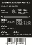 Wera Kraftform Kompakt Vario RA Ratcheting Screwdriver Set Metric 05051540001