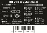 Wera Kraftform Kompakt VDE 17 Extra Slim 2 Tool Finder 17 Pieces 05006610001