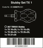 Wera Stubby Set TX 1 TORX® Screwdriver Set 5 Piece 05008876001