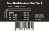 Wera Tool-Check Modular Hex Plus 1 L-Keys Set 7 Pieces Metric 05049003001