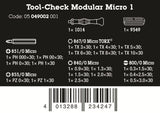 Wera Tool-Check Modular Micro 1 Precision Screwdriver Set 21 Pieces 05049002001