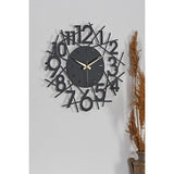 Muyika 41x41cm Modern Metal Silent Wall Clock - Large Decorative Timepiece for Home