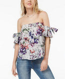 Gypsies & Moondust Juniorsft Off-The-Shoulder Tie-Sleeve Top, Size Small