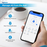 WiFi Camera Video Smart Door Lock with Fingerprint, Nyboer Keyless Entry, Electronic Digital Keypad with Handle