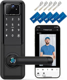 WiFi Camera Video Smart Door Lock with Fingerprint, Nyboer Keyless Entry, Electronic Digital Keypad with Handle