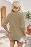 WIHOLL Blouses for Women Dressy Casual 3/4 Length Sleeve Womens Tops Trendy Summer Spring Shirts S-3XL